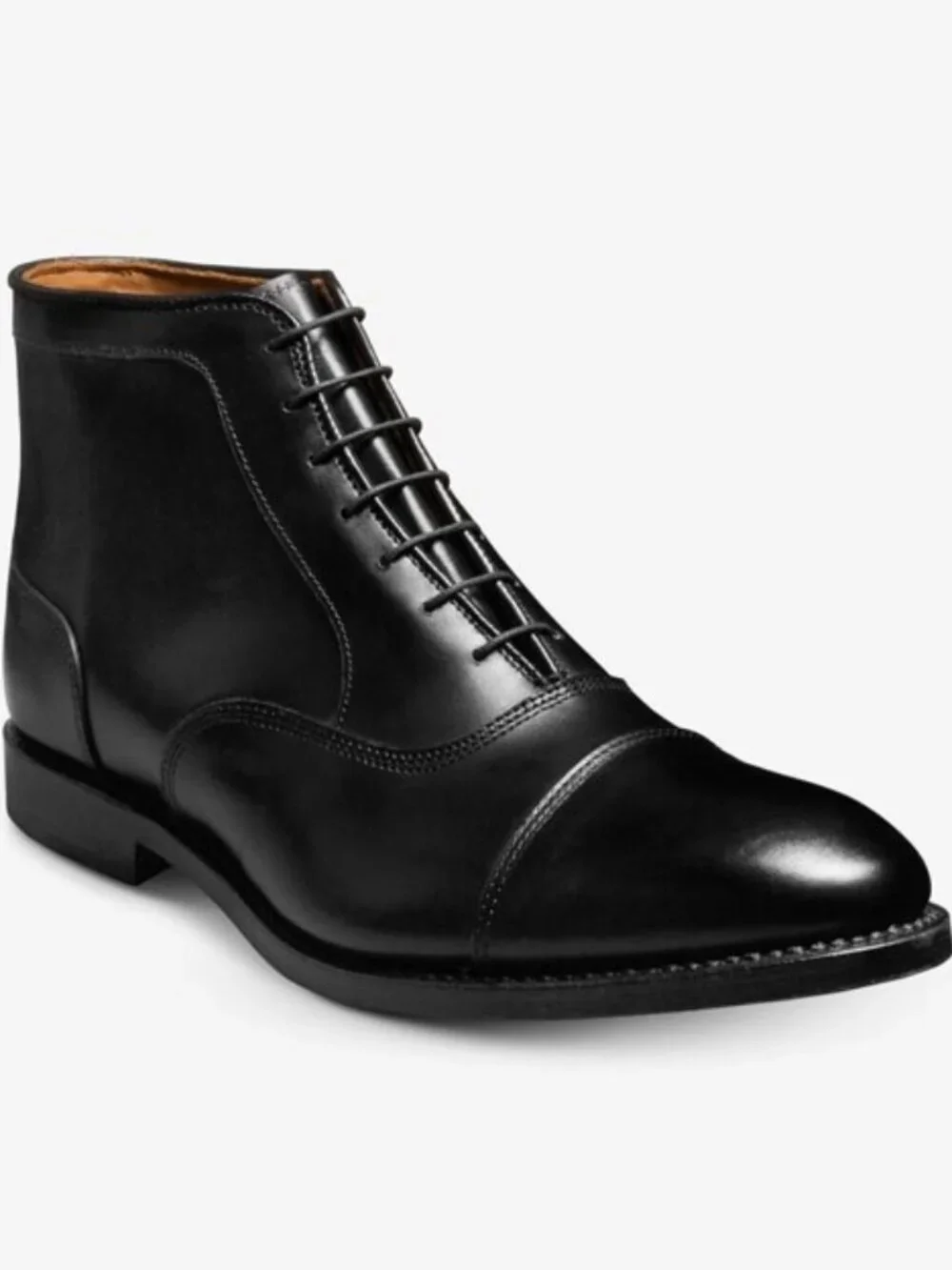 Allen Edmonds Park Avenue Cap-Toe Oxford Dress Boots Black 12.5 D #6743